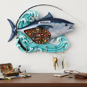 Fishing Gear Corner Key Hanger - Personalized Gift For Fishing Lovers 03KILU101225