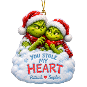 You Stole My Heart Furry Mischief Couple Ornament - Personalized Christmas Gifts For Couples 02toqn211026
