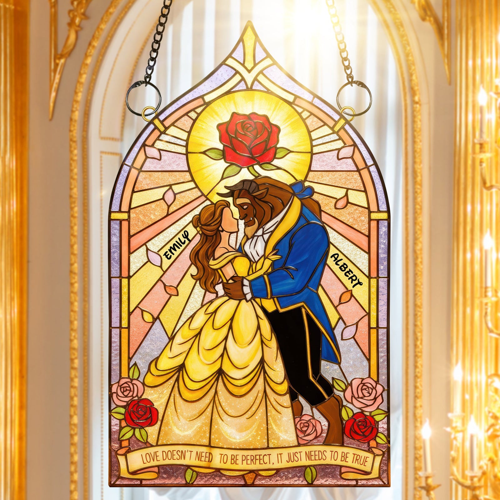 Sweet Couple Suncatcher Ornament – Personalized Gifts For Couple 06kiqn271125