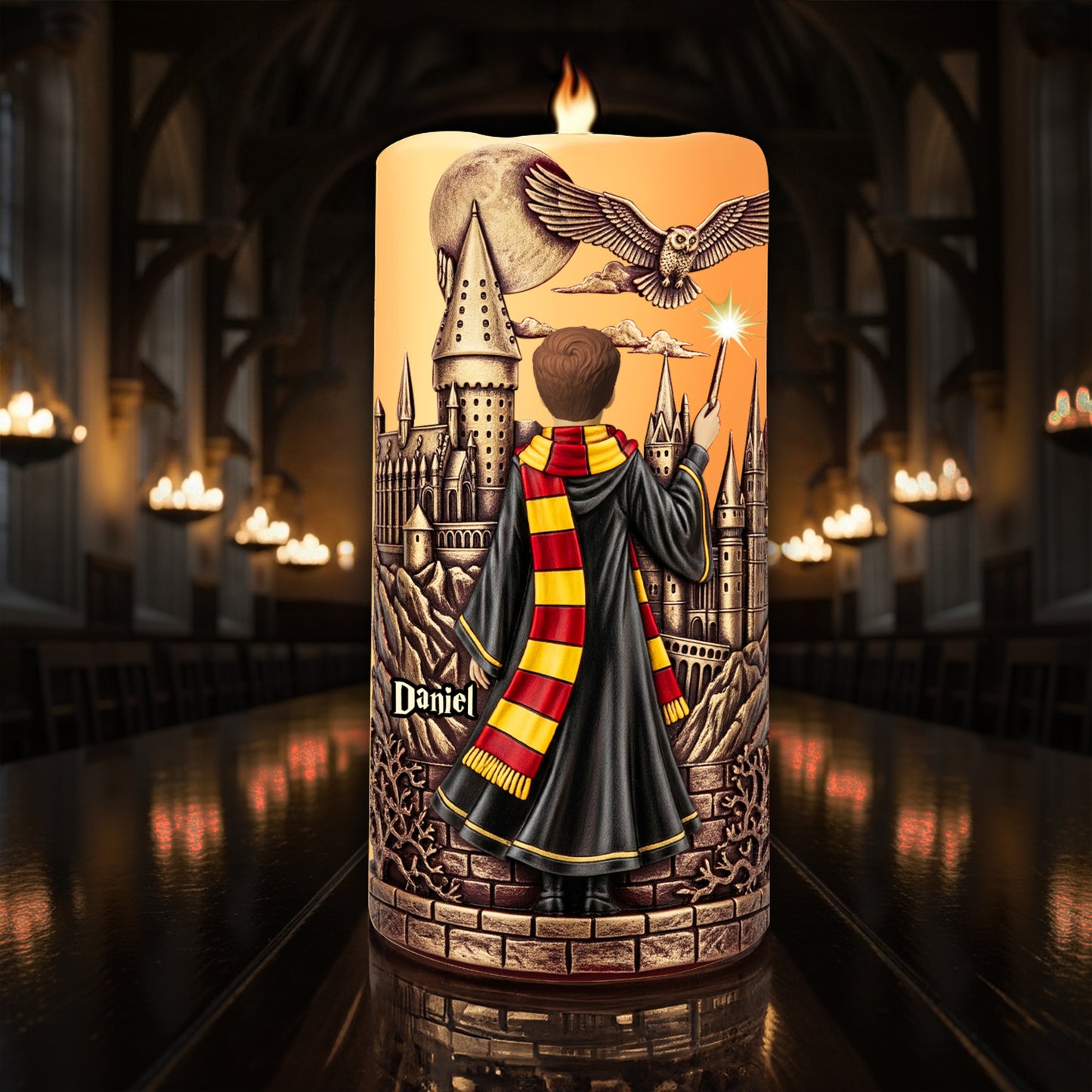 Starry Spellbound Castle LED Candle - Personalized Gifts For Fantasy Lovers 01NALU250825