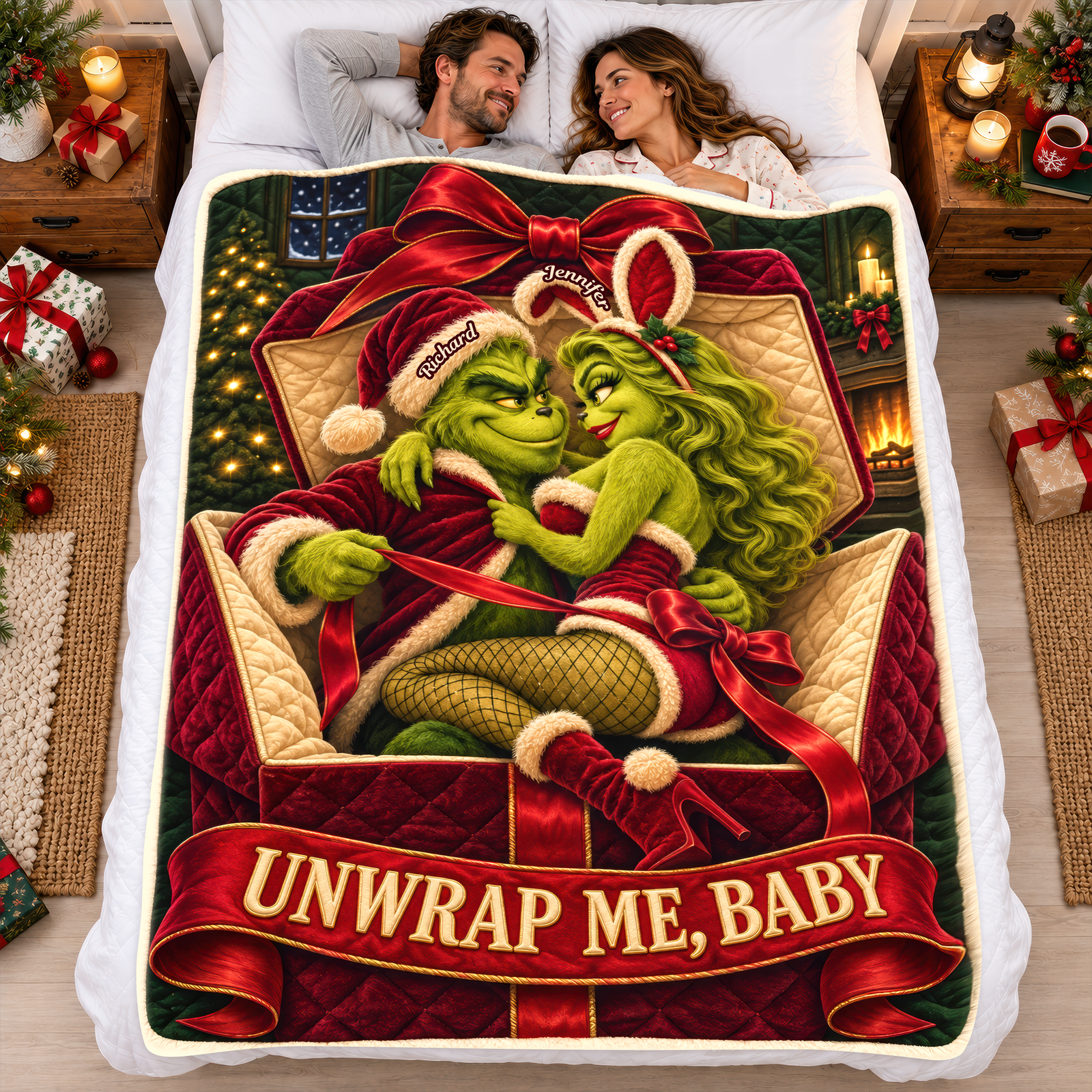 Funny Mischief Couples Blanket - Personalized Christmas Gifts For Couples 06haqn131026