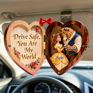 Fairy Tale Couple Car Visor Clip - Personalized Gifts For Couple 02namg241225