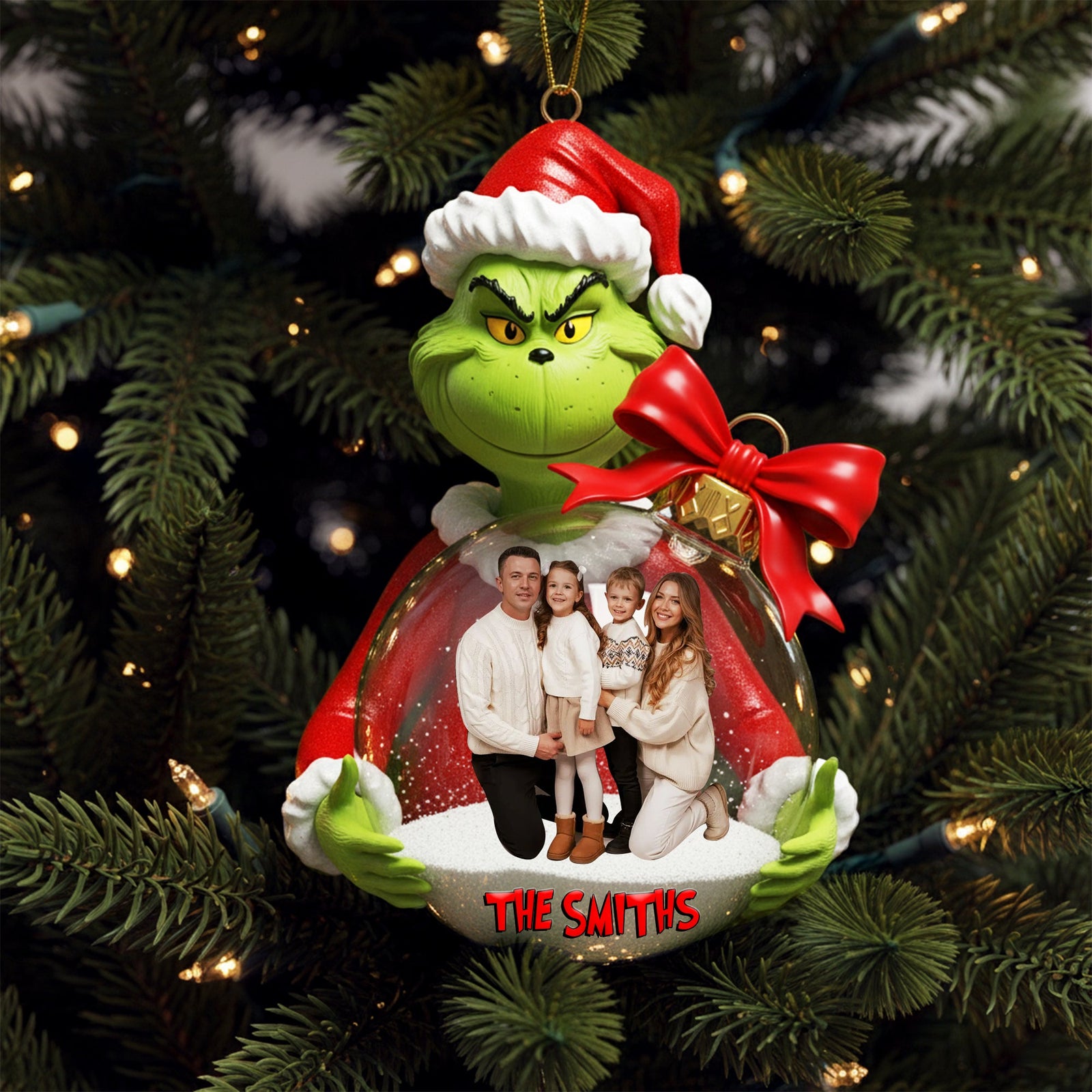Personalized Gifts For Christmas, Family Custom Photo Acrylic Ornament 06pglu251025-Homacus