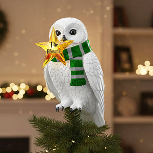 Snowy Christmas Tree Topper Personalized Gifts For Family 05PGTN201125