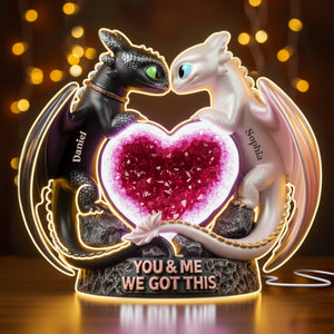 Heartflow Together Acrylic Light Box - Personalized Gift For Couples 05PGLU271125