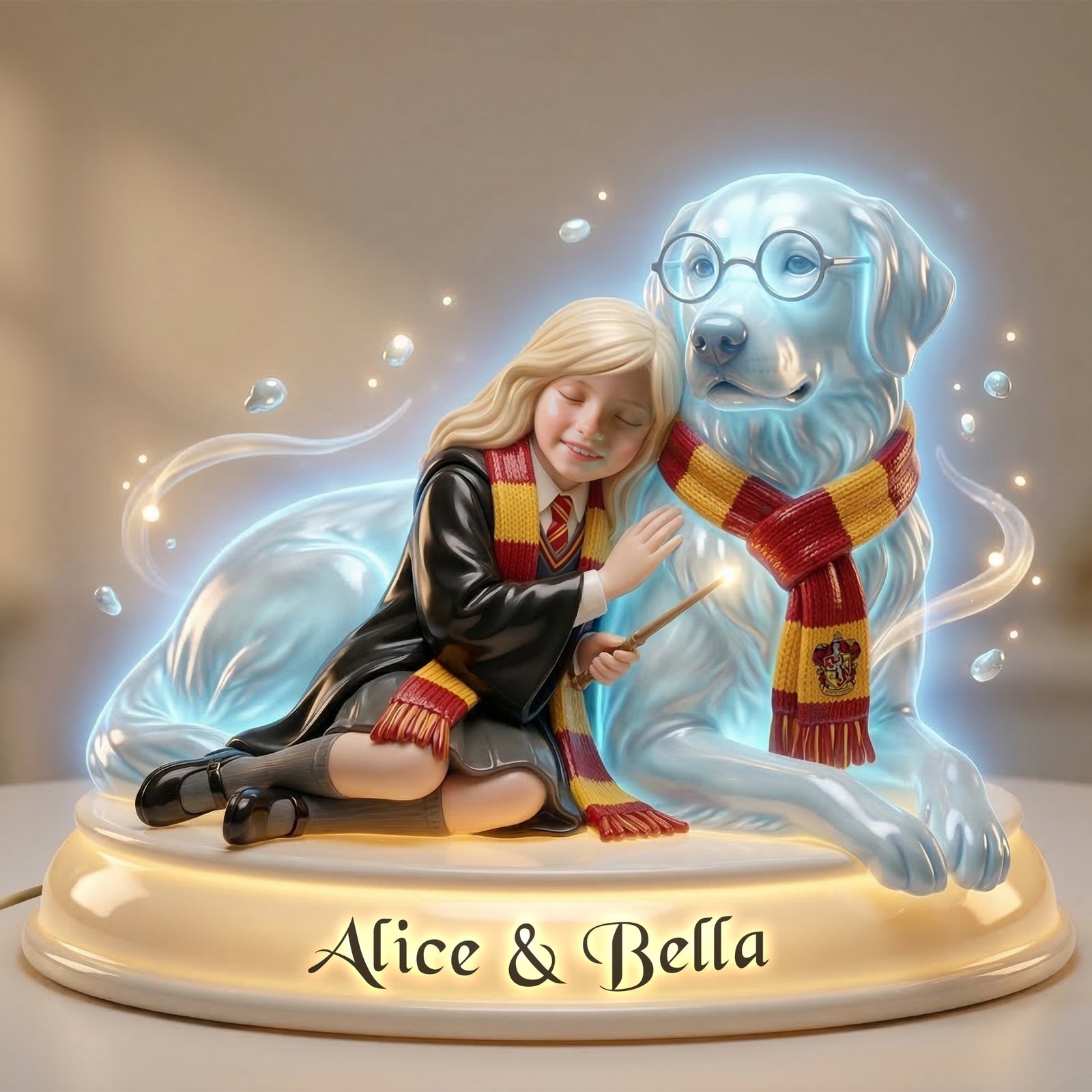 Fantasy Furry Pet And You Acrylic Light Box - Custom Photo Gifts 01naqn180326