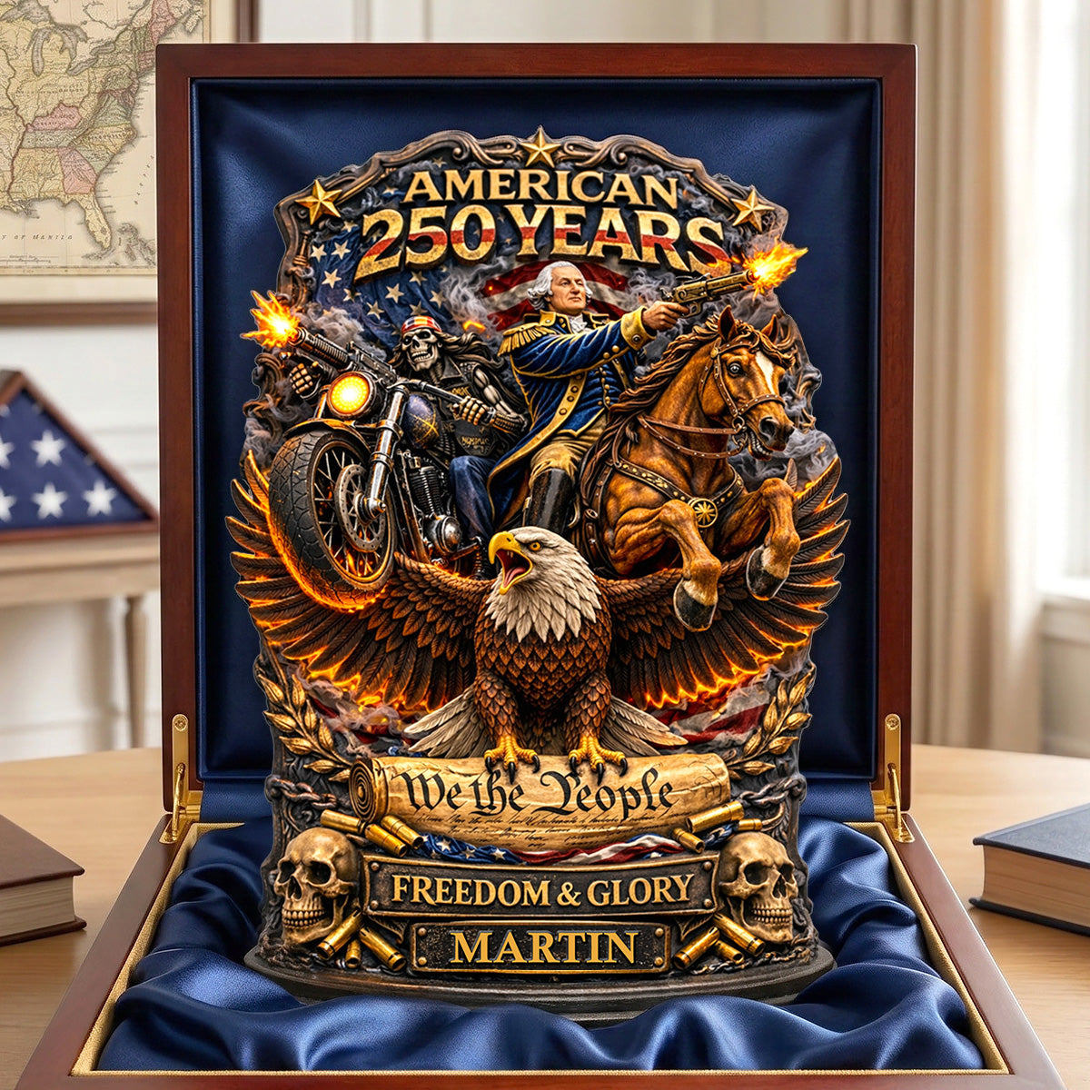 250 Years Anniversary Acrylic Plaque - Personalized Gifts For Veteran Plaque 01TYMG050326