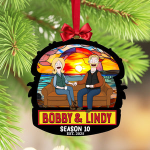 Quirky Cartoon Couple Ornament - Personalized Gifts For Couples 02OHLU091025PA