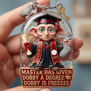 Master Has Given Me A Degree  - Celebrate Graduation Keychain - Personalized Gifts For Graduates 02hutn150526