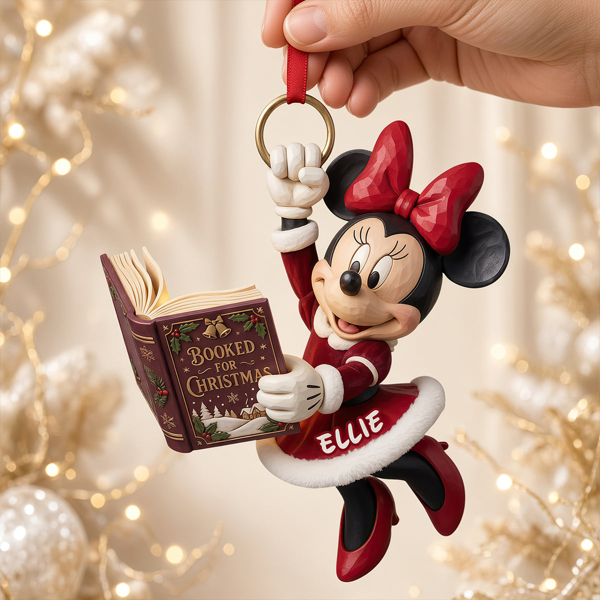 Whimsical Bookish Christmas Acrylic Ornament - Personalized Christmas Gifts For Reading Lovers 02padt091026