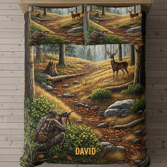 Deer Hunting Personalized Gifts For Hunting Lovers Quilt Bedding Set Special Line 05totn150725