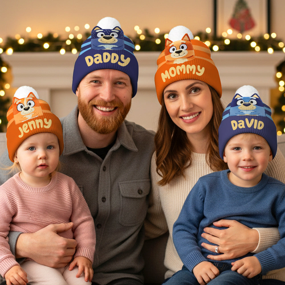 Personalized Gifts For Family Bobble Beanie Hat 05natn250925