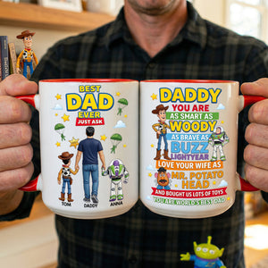 Best Dad Ever Cartoon Coffee Accent Mug - Personalized Gifts For Father's Day Coffee Mug 01HUDT250526