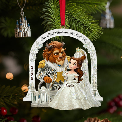 Couple's First Christmas Acrylic Ornament - Personalized Christmas Gifts For Couple 01TGLU170925