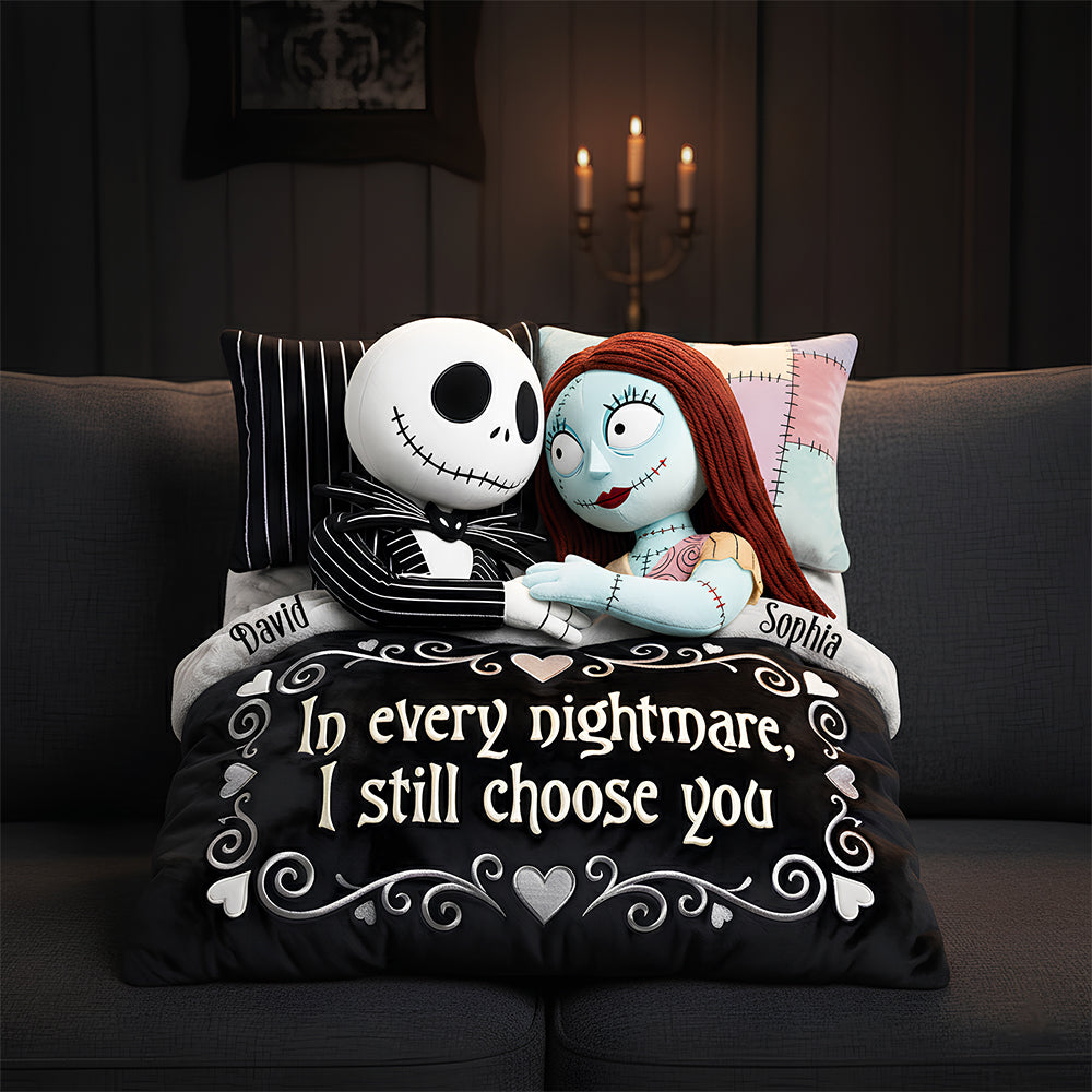 Gothic Love Couple Pillow Personalized Gifts For Couple 01OHDT161225