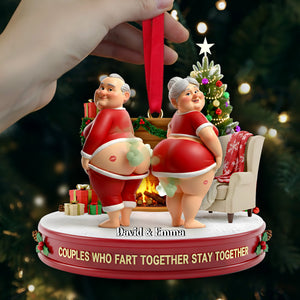 Funny Old Couple Ornament Personalzied Christmas Gifts 04OHLU211125
