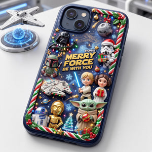 Merry Galactic Force Christmas Phone Case - Personalized Christmas Gifts 02palu201026