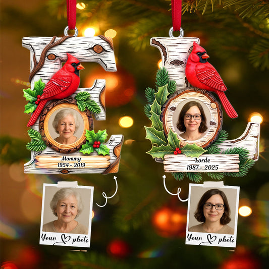 Memorial Cardinal Ornament With Initials - Personalized Christmas Gift For Loved Ones 02HUMG150925