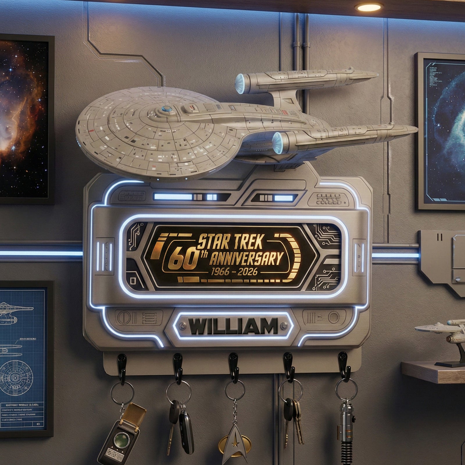 60th Anniversary Sci-Fi Key Hanger – Personalized Gifts For Sci-Fi Lovers 05kimg190126