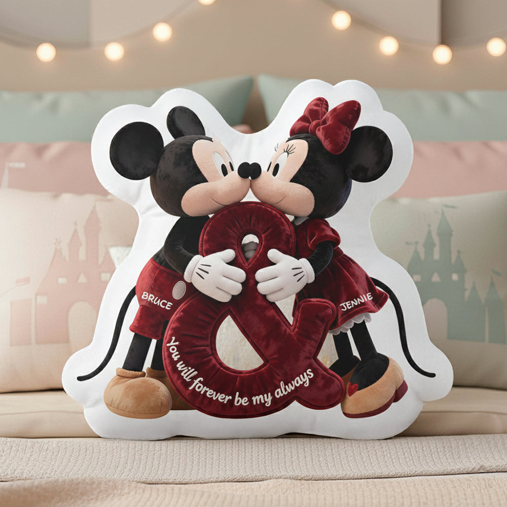 Romantic Couple Custom Shape Pillow - Personalized Gifts For Couples 02ohdt091225