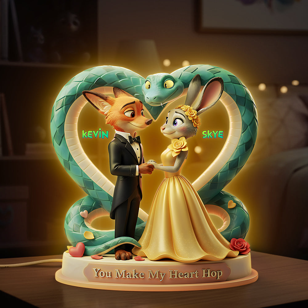 Romantic Woodland Couple Light Box - Personalized Gift For Couples 02PGTA011225