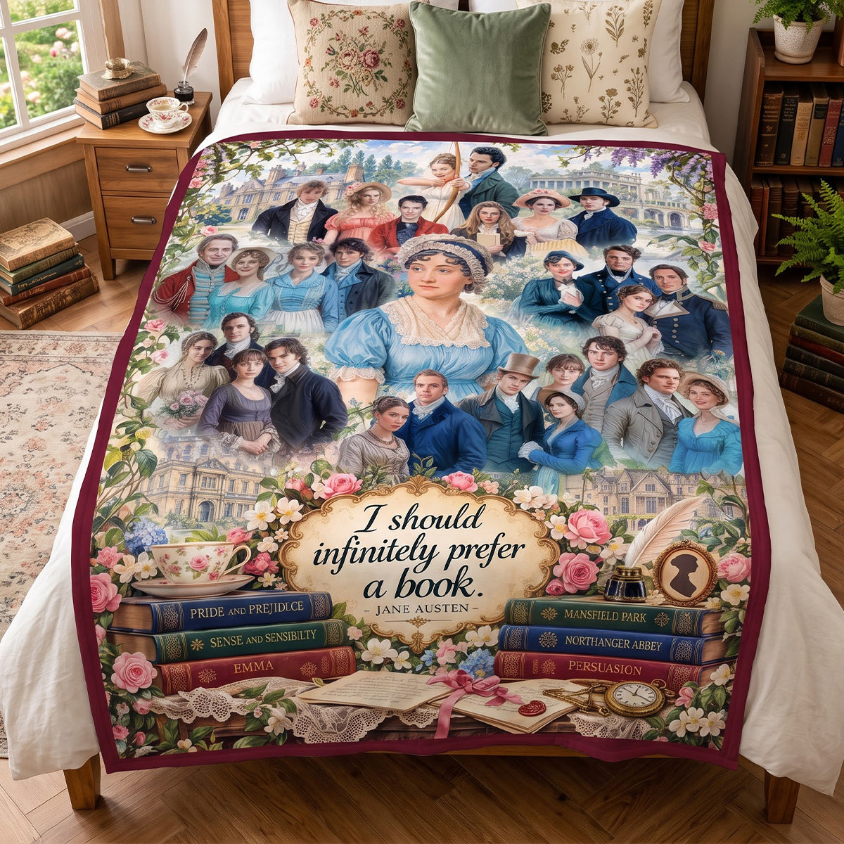 Regency Fiction Blanket - Personalized Gifts For Reading Lovers 06qhtn081026