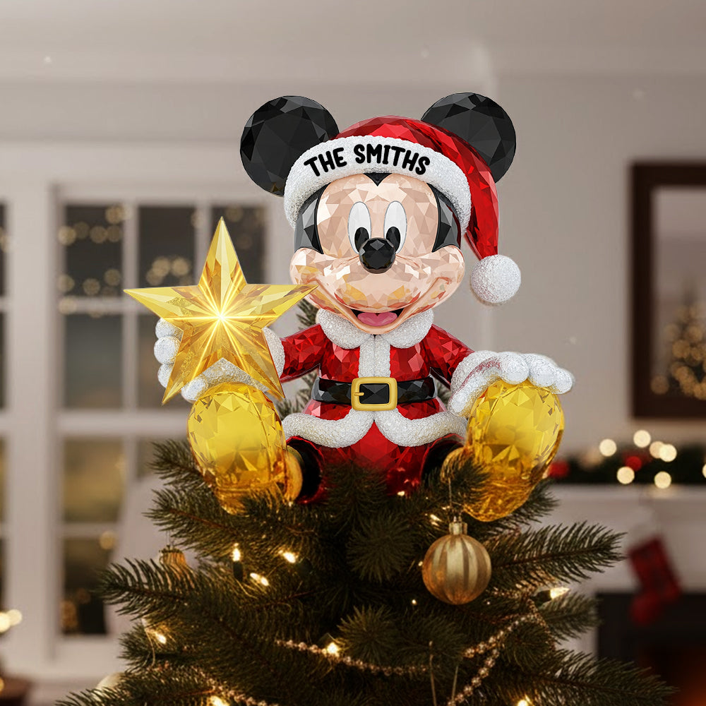 Personalized Gifts For Family Acrylic Christmas Tree Topper 07pgtn141125