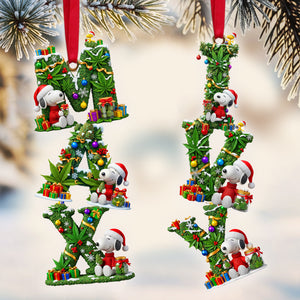 Chilling Time Alphabet Ornament - Personalized Gift For Stoners 03TOLU251025