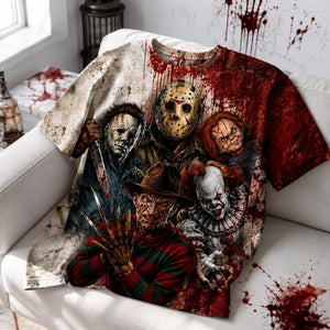 Creepy Bloody Horror 3D Shirt - Personalized Gifts For Horror Lovers 05nalu110826