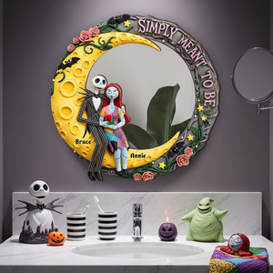 Moonlit Couple's Love Custom Shaped Mirror - Personalized Gifts For Couple 05PGLU220725