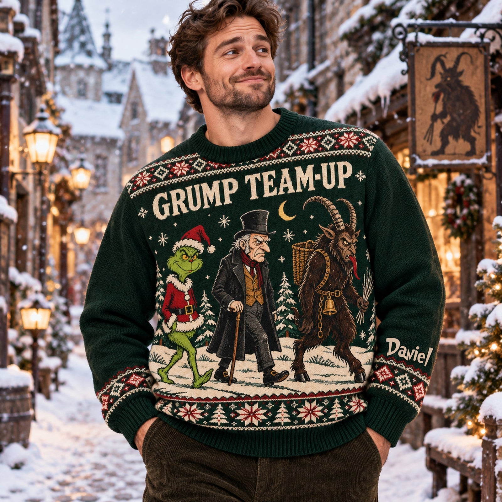 Curmudgeon Ugly Sweater, Personalized Gifts For Christmas 04qhlu221026
