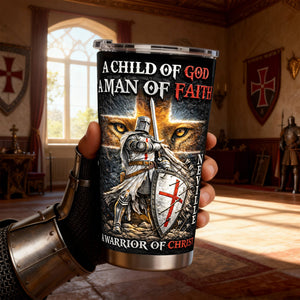 A Warrior Of Christ 20oz Tumbler - Personalized Gifts For Christian 05HULU030226