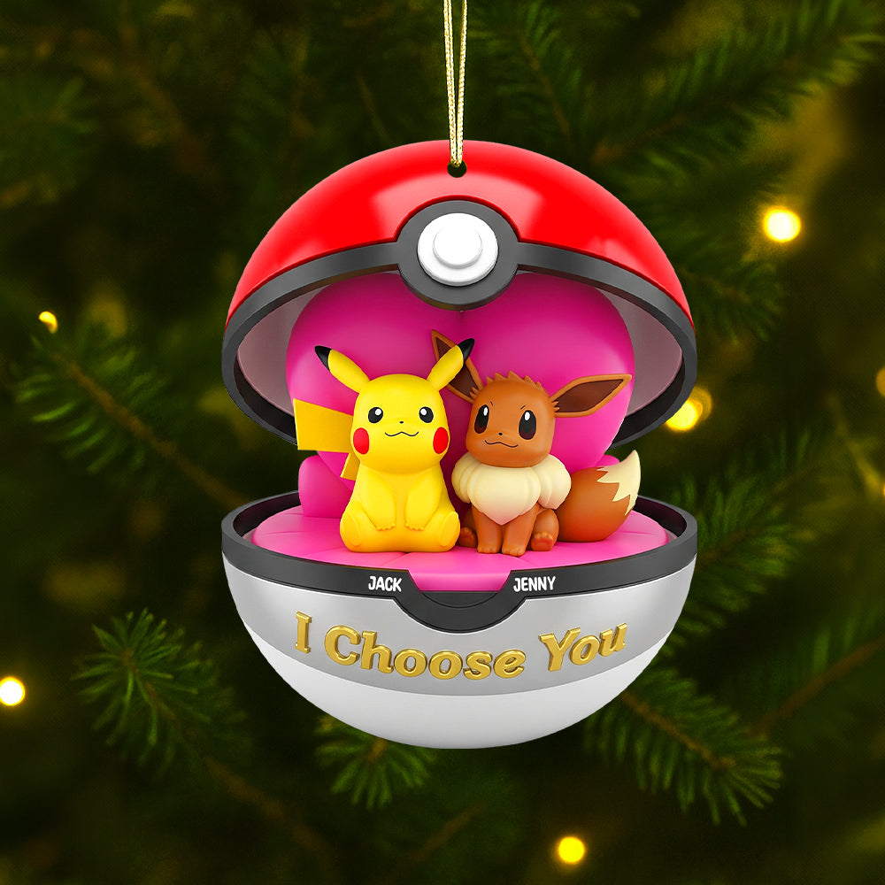 I Choose You Personalized Gifts For Couple Christmas Acrylic Ornament 04natn210825