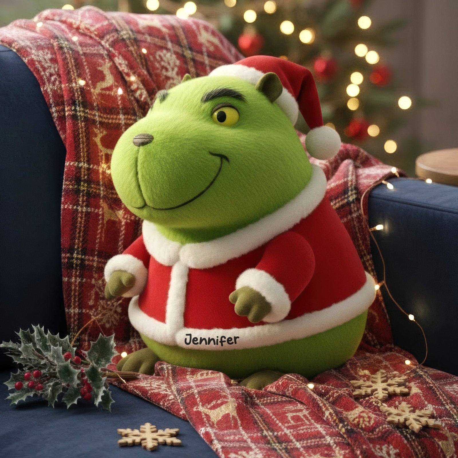 Green Capybara Custom Shaped Pillow - Personalized Gifts For Capybara Lover 08PAQN111125-Homacus