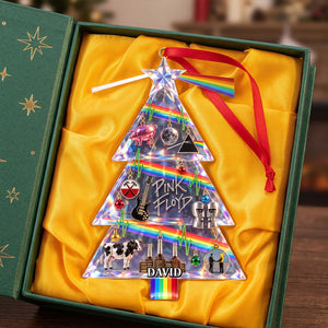 Pink Floyd Triangle Christmas Tree Ornament, Personalized Gifts For Music Lovers 06QHTN170926