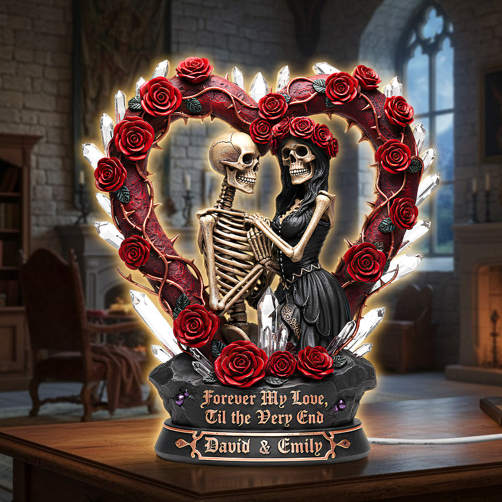 Skeleton Couple Acrylic Light Box - Personalized Gifts For Couples 01hutn121225