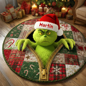 Christmas Fun Quilted Round Mat Personalized Gifts 05NAMG231025