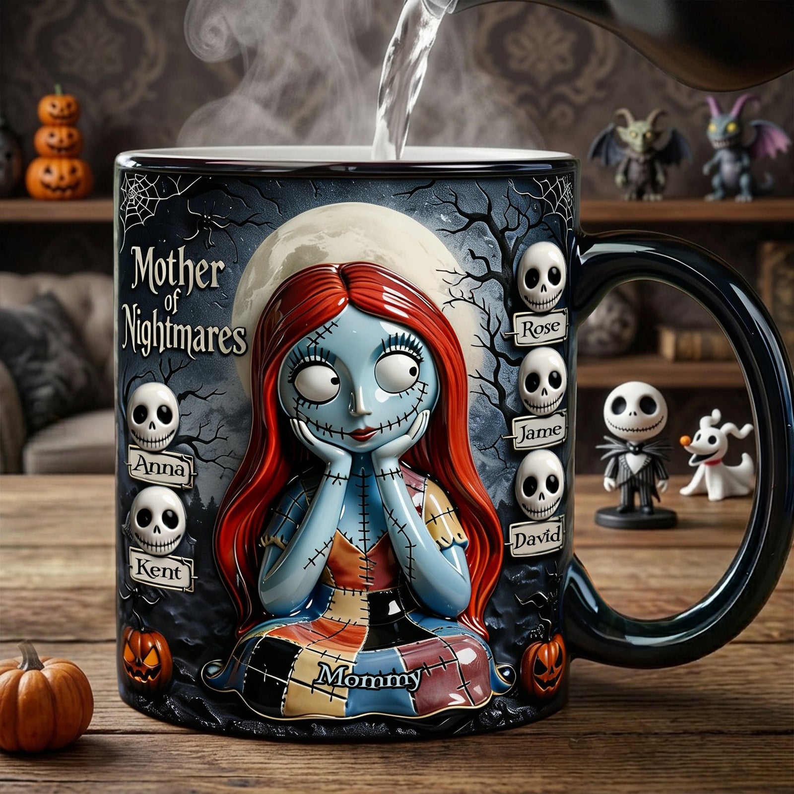 Spooky Mom And Kids Magic Ceramic Coffee Mug - Personalized Gifts For Mother's Day Magic Mug 01TOLU270326