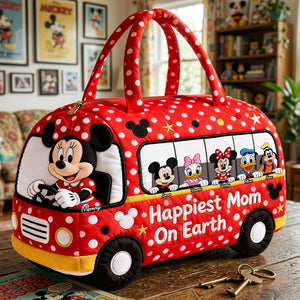 Happiest Mom On Earth Quilted Duffle Bag - Personalized Gifts For Mother 02nata130426