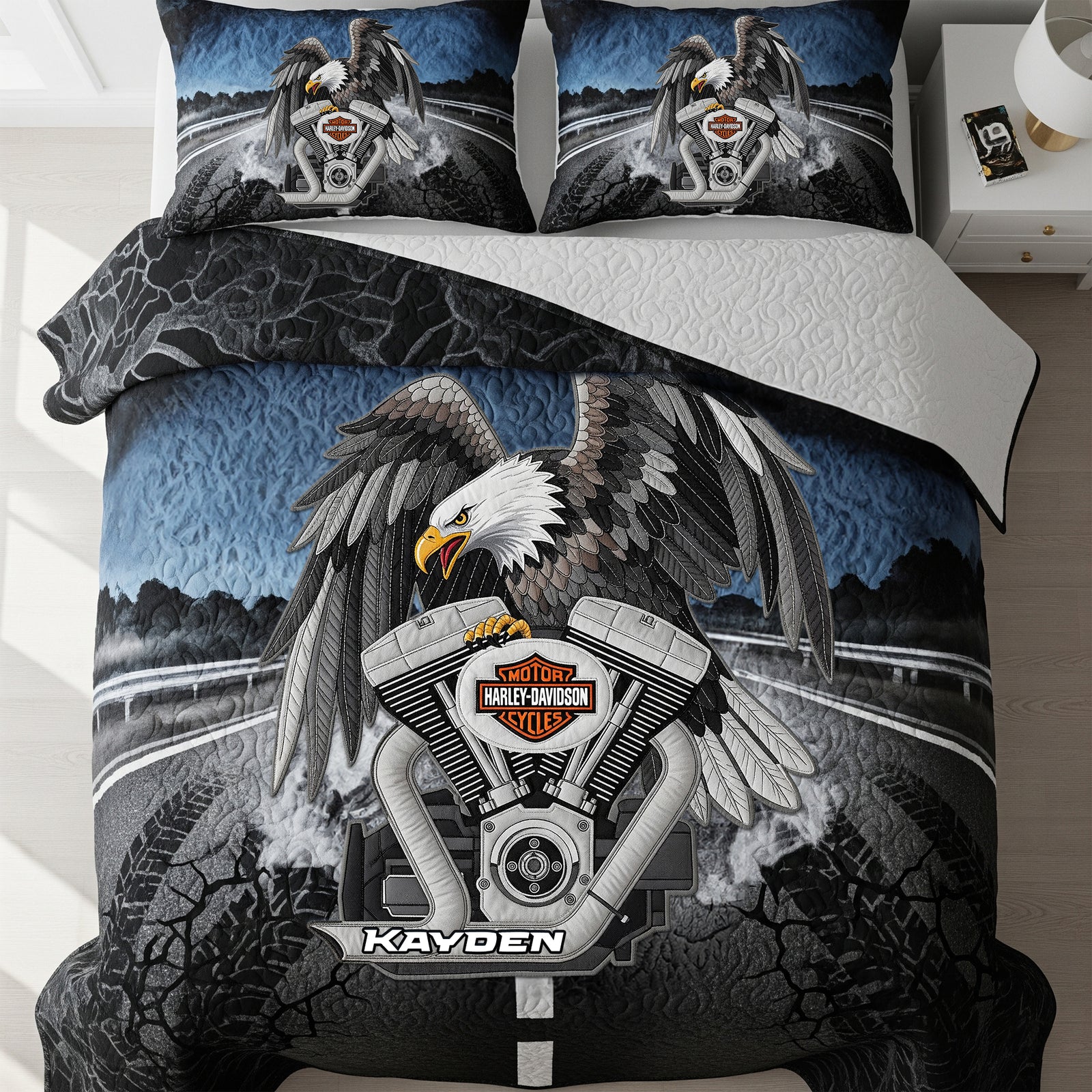 Badass On Motorcycle Engine - Personalized Gifts For Bikers 06QHLU140725