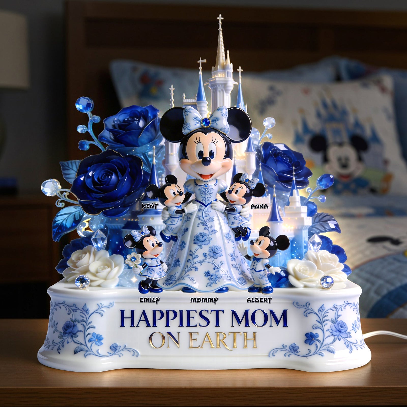 Toile de Jouy Mom And Kids Light Box - Personalized Gifts For Mother's Day Acrylic Light Box 05PGQN130426