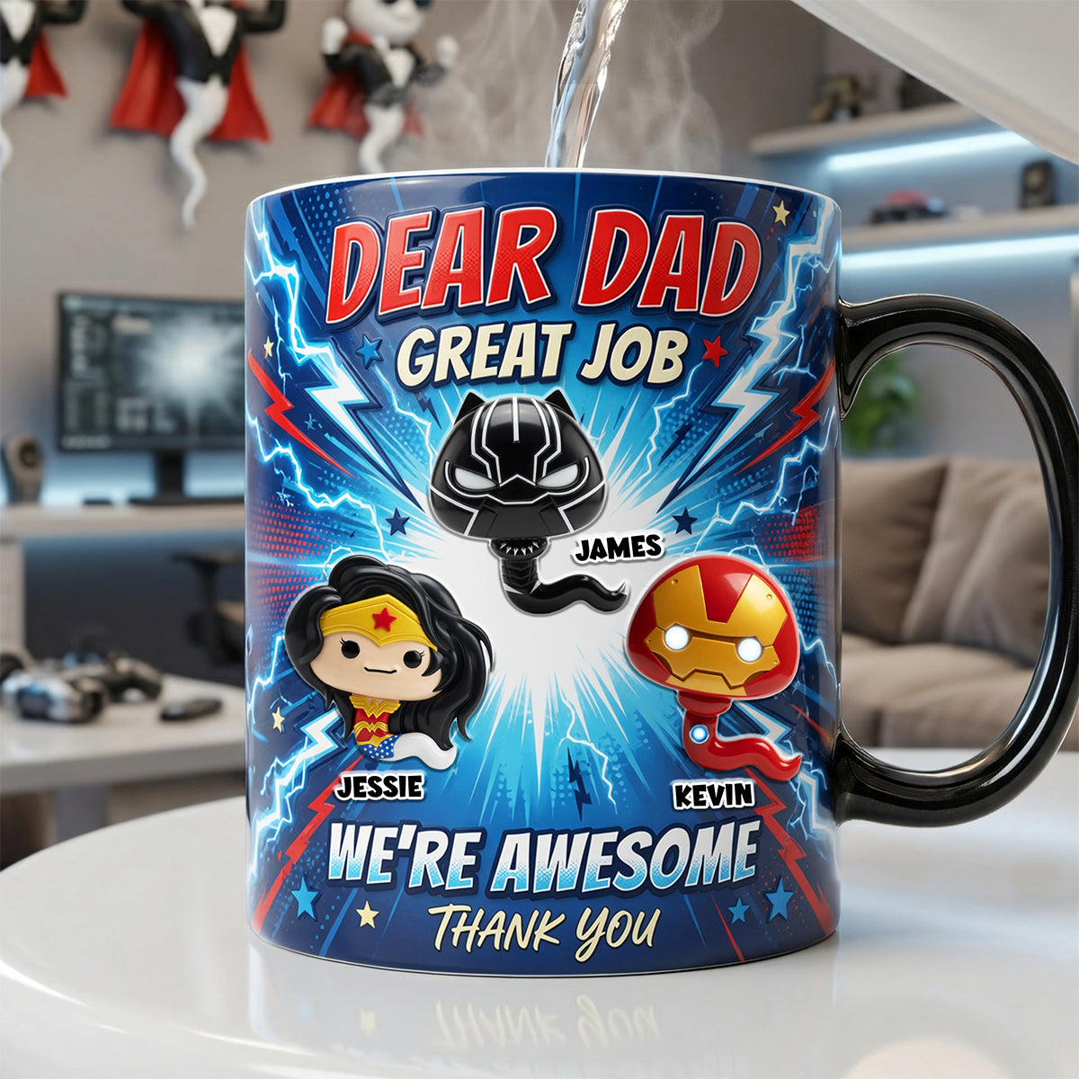 Powerful Dad Magic Coffee Mug - Personalized Gifts For Dads 03HUTA190526