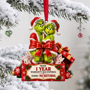 Couple Wrapped In A Bow Ornament - Personalized Christmas Gift For Couples 07NALU160926