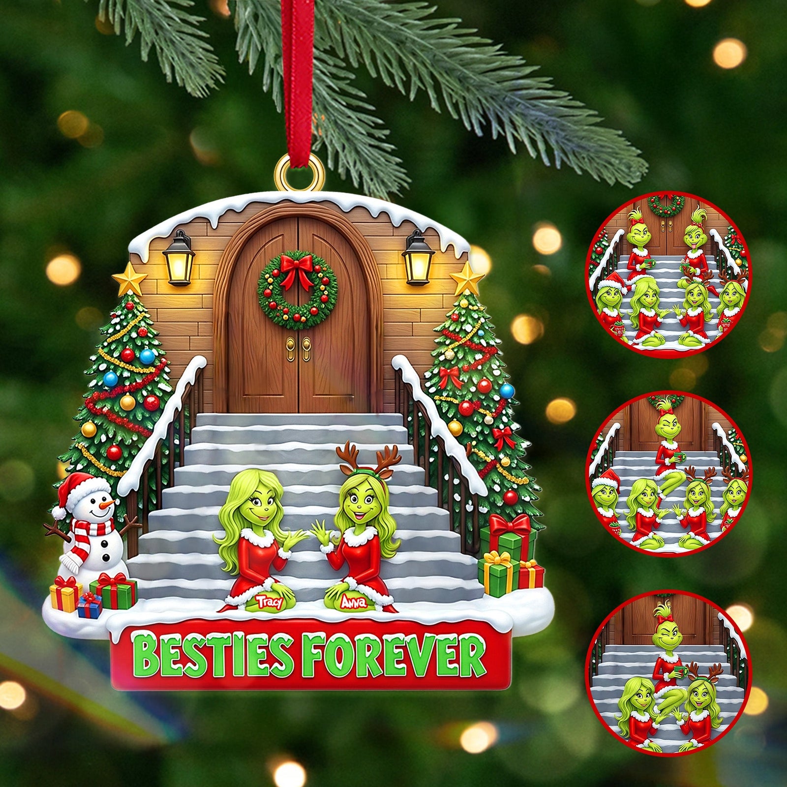 Personalized Gifts For Bestie, Christmas Acrylic Ornament 01tomg190925