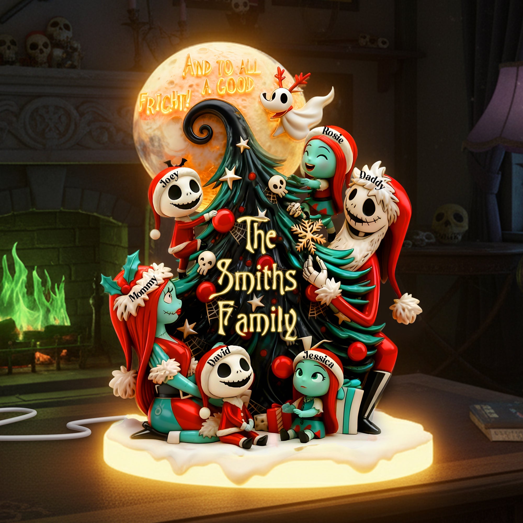 Good Fright Christmas Night Light Box - Personalized Gifts For Family 04QHLU051125