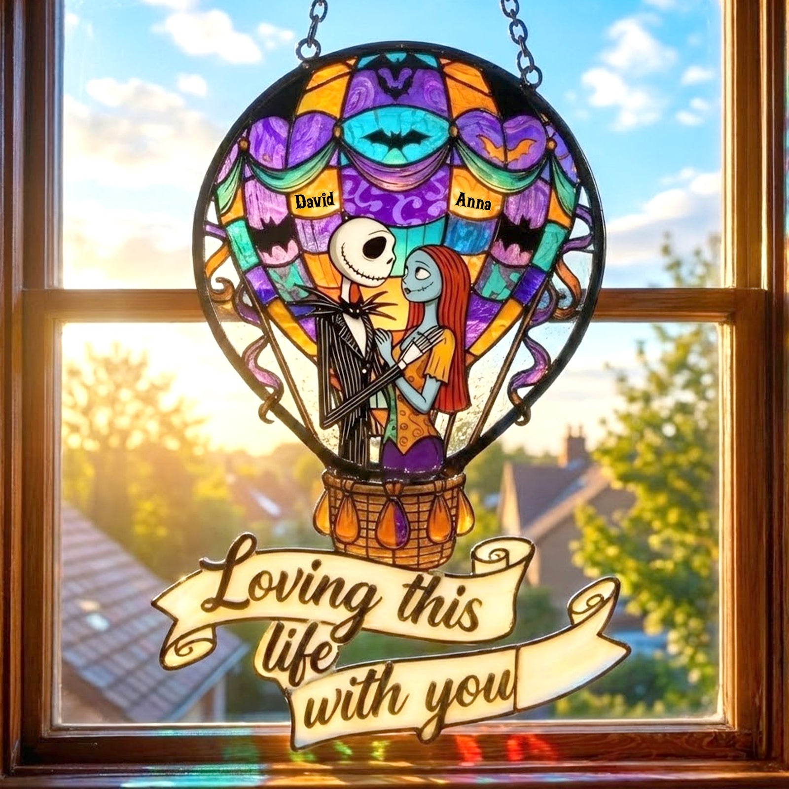 Gothic Couple Suncatcher Ornament - Personalized Gifts For Couple 02totn090126