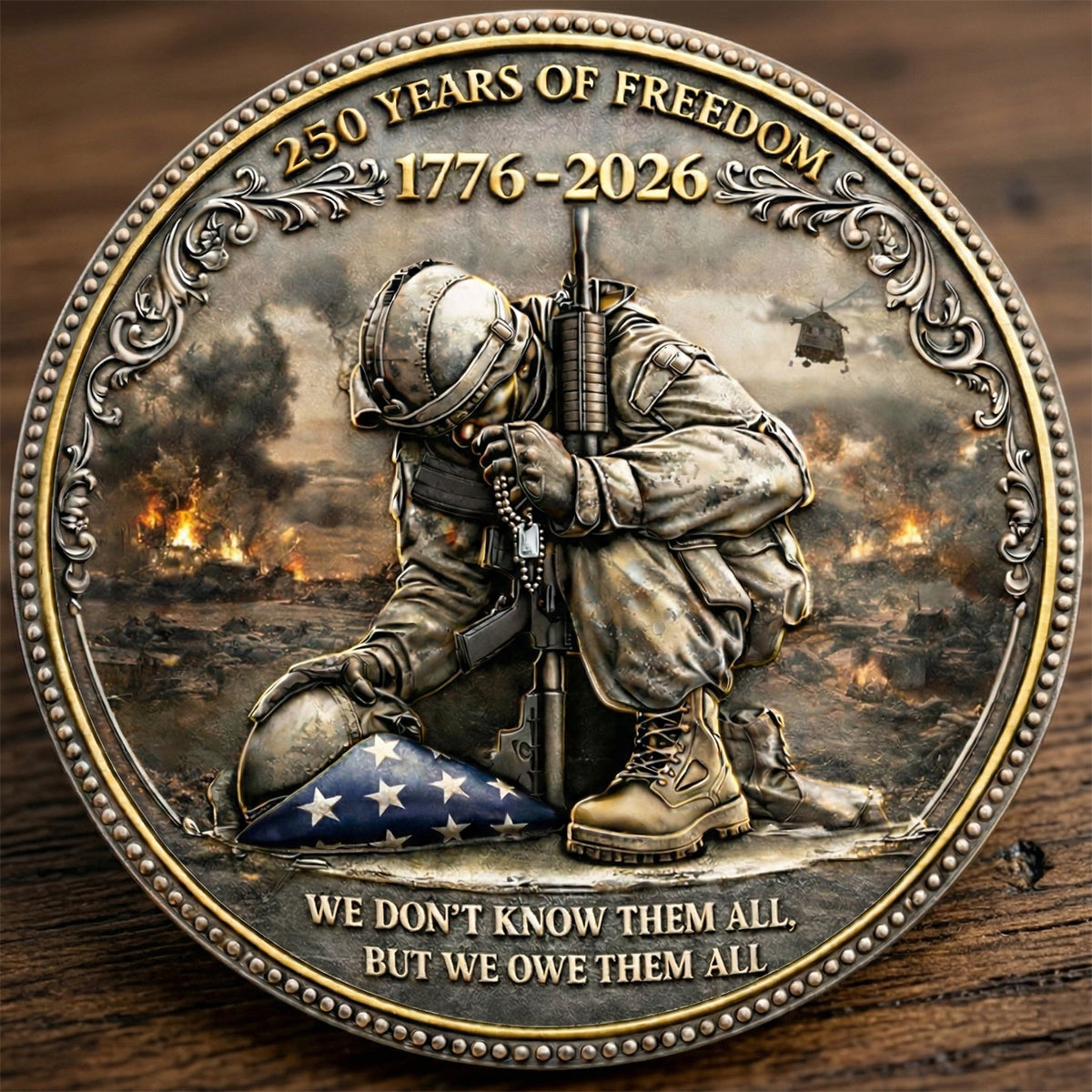 Fallen Heroes Tribute Metal Coin – 250th Anniversary Personalized Gift 05TOTN020326