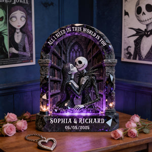 Gothic Couple Acrylic Plaque - Personalized Gifts For Couple 05toqn070126