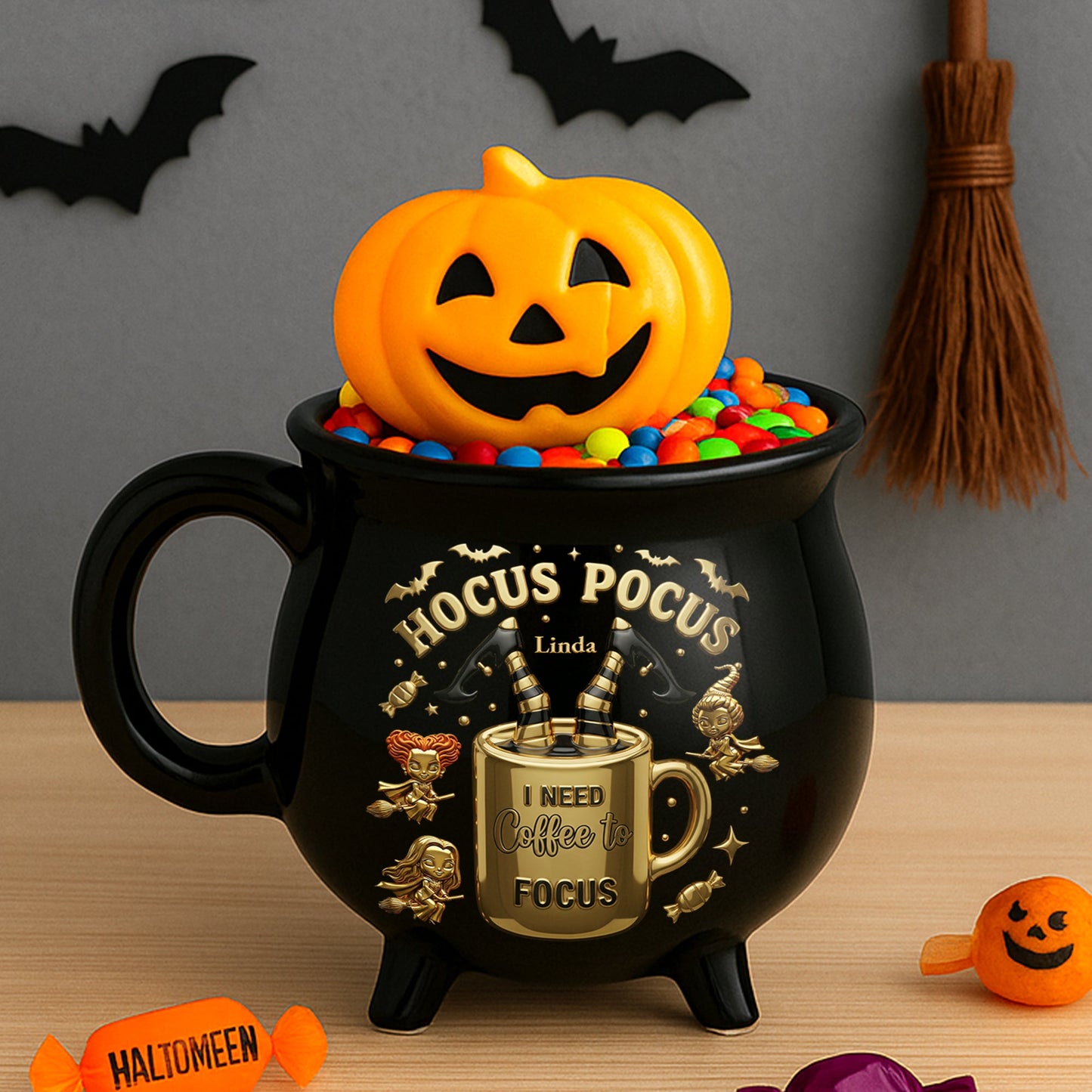 Spooky Sips Cauldron Mug - Personalized Gifts For Fantasy Lovers 04TGDT180825