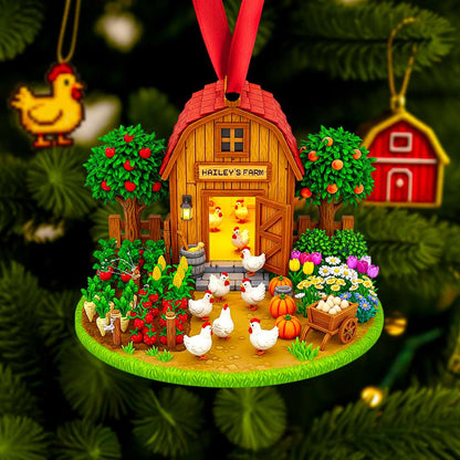 Farmhouse Christmas Ornament Personalized Gifts For Farmers 04NADT110825